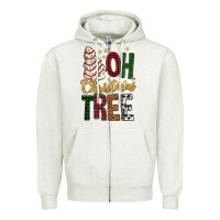 Oatmeal Heather oh christmas tree bbs Zipper Hoodie - BundleAndBundleShop
