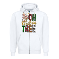 White oh christmas tree bbs Zipper Hoodie - BundleAndBundleShop