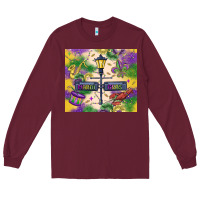 Burgundy mardi gras street lights Long Sleeve Tee - MaliasSmallBusiness