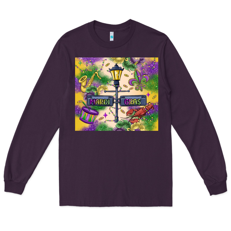 Mardi Gras Street Lights Long Sleeve Tee by MaliasSmallBusiness | Teevron