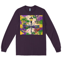 Plum mardi gras street lights Long Sleeve Tee - MaliasSmallBusiness