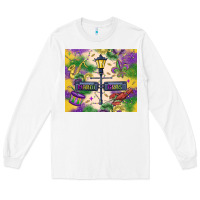 White mardi gras street lights Long Sleeve Tee - MaliasSmallBusiness
