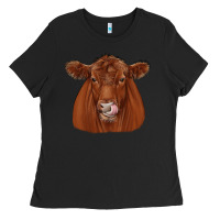 Black red angus Ladies Tee - JahusDesignShop