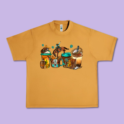 Rodeo Coffee Urban Heavy Tee Designed By Jasminsmagicworld