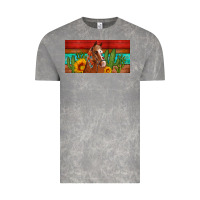 Cloud Rock aztec horse cactus and sunflowers license plate template Vintage Tee - Artiststas