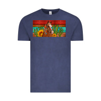 Vintage Denim aztec horse cactus and sunflowers license plate template Vintage Tee - Artiststas
