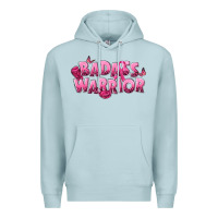 Blue Mist Badass warrior Breast Cancer Premium Hoodie - NancyCooperArtShop