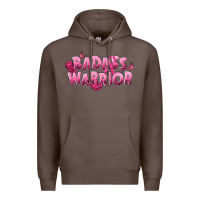 Coffee Badass warrior Breast Cancer Premium Hoodie - NancyCooperArtShop