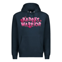 Navy Badass warrior Breast Cancer Premium Hoodie - NancyCooperArtShop