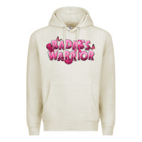 Oatmeal Heather Badass warrior Breast Cancer Premium Hoodie - NancyCooperArtShop