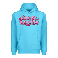 Ocean Blue Badass warrior Breast Cancer Premium Hoodie - NancyCooperArtShop