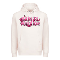Pale Pink Badass warrior Breast Cancer Premium Hoodie - NancyCooperArtShop