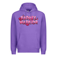 Purple Badass warrior Breast Cancer Premium Hoodie - NancyCooperArtShop