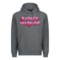 Rock Badass warrior Breast Cancer Premium Hoodie - NancyCooperArtShop