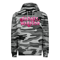 Slate Camo Badass warrior Breast Cancer Premium Hoodie - NancyCooperArtShop