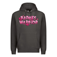 Smoke Badass warrior Breast Cancer Premium Hoodie - NancyCooperArtShop