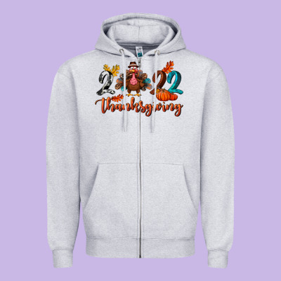 2022 Thanksgiving Bbs Zipper Hoodie Designed By Bundleandbundleshop