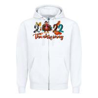 White 2022 thanksgiving bbs Zipper Hoodie - BundleAndBundleShop