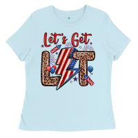 Baby Blue let s get lit Ladies Tee - Zillion Design Studio