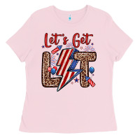 Bubblegum Pink let s get lit Ladies Tee - Zillion Design Studio