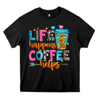 Black life happens coffee helps Heavy Core Tee - Zillion Design Studio