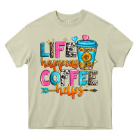Mossy life happens coffee helps Heavy Core Tee - Zillion Design Studio