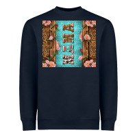 Navy Western Mama Pink Roses Heavyweight Sweatshirt - LillyAllenDesigns