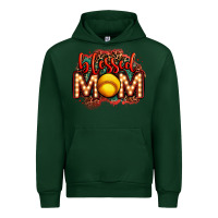Forest Green blessed softball mom lightbulb letters Urban Hoodie - OliviaCreatesArt