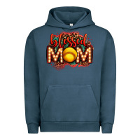 Pigment Midnight Navy blessed softball mom lightbulb letters Urban Hoodie - OliviaCreatesArt