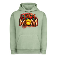 Pigment Oil Green blessed softball mom lightbulb letters Urban Hoodie - OliviaCreatesArt
