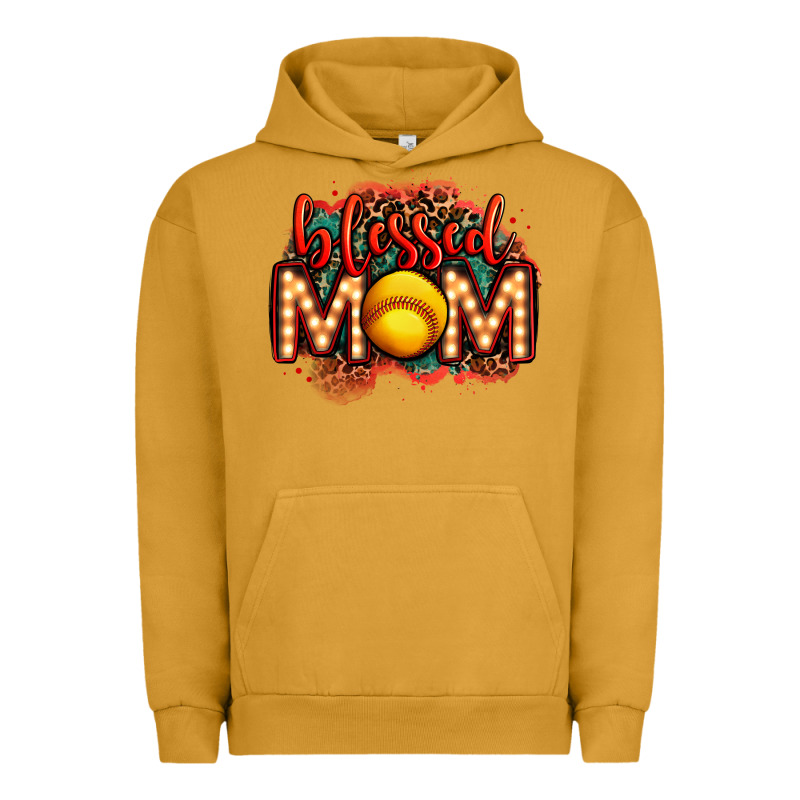 Blessed Softball Mom Lightbulb Letters Urban Hoodie by OliviaCreatesArt | Teevron