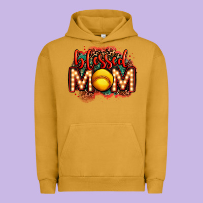 Blessed Softball Mom Lightbulb Letters Urban Hoodie Designed By Oliviacreatesart