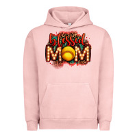Pigment Salmon blessed softball mom lightbulb letters Urban Hoodie - OliviaCreatesArt