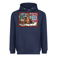Navy christmas is best at the farm Heavyweight Hoodie - RanaPortraitStore