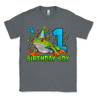 Charcoal Heather birthday boy frog age 1 Classic Tee - LillyAllenDesigns