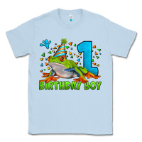 Dusty Blue birthday boy frog age 1 Classic Tee - LillyAllenDesigns