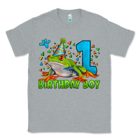 Heather Grey birthday boy frog age 1 Classic Tee - LillyAllenDesigns