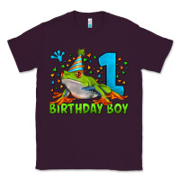 Plum birthday boy frog age 1 Classic Tee - LillyAllenDesigns