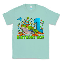 Seafoam birthday boy frog age 1 Classic Tee - LillyAllenDesigns