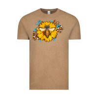 Vintage Coffee bee sunflower leopard Vintage Tee - AdoDesignShop