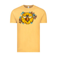 Vintage Mustard bee sunflower leopard Vintage Tee - AdoDesignShop