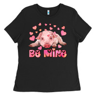 Black be mine baby pig Ladies Tee - RanaPortraitStore