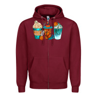 Burgundy basketball coffee cups bbs Zipper Hoodie - BundleAndBundleShop