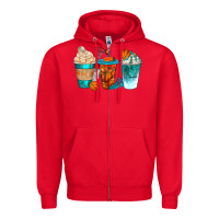 Red basketball coffee cups bbs Zipper Hoodie - BundleAndBundleShop