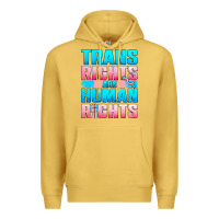 Antique Gold Trans rights are human rights Premium Hoodie - NancyCooperArtShop