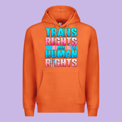 Trans Rights Are Human Rights Premium Hoodie Designed By Nancycooperartshop