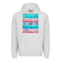 Dove Grey Trans rights are human rights Premium Hoodie - NancyCooperArtShop