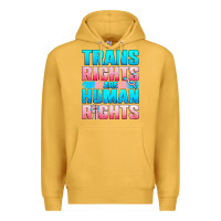 Mustard Trans rights are human rights Premium Hoodie - NancyCooperArtShop