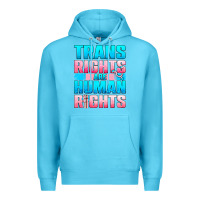 Ocean Blue Trans rights are human rights Premium Hoodie - NancyCooperArtShop