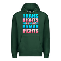 Sports Green Trans rights are human rights Premium Hoodie - NancyCooperArtShop